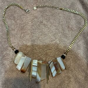Elegant Gold and Brown Necklace